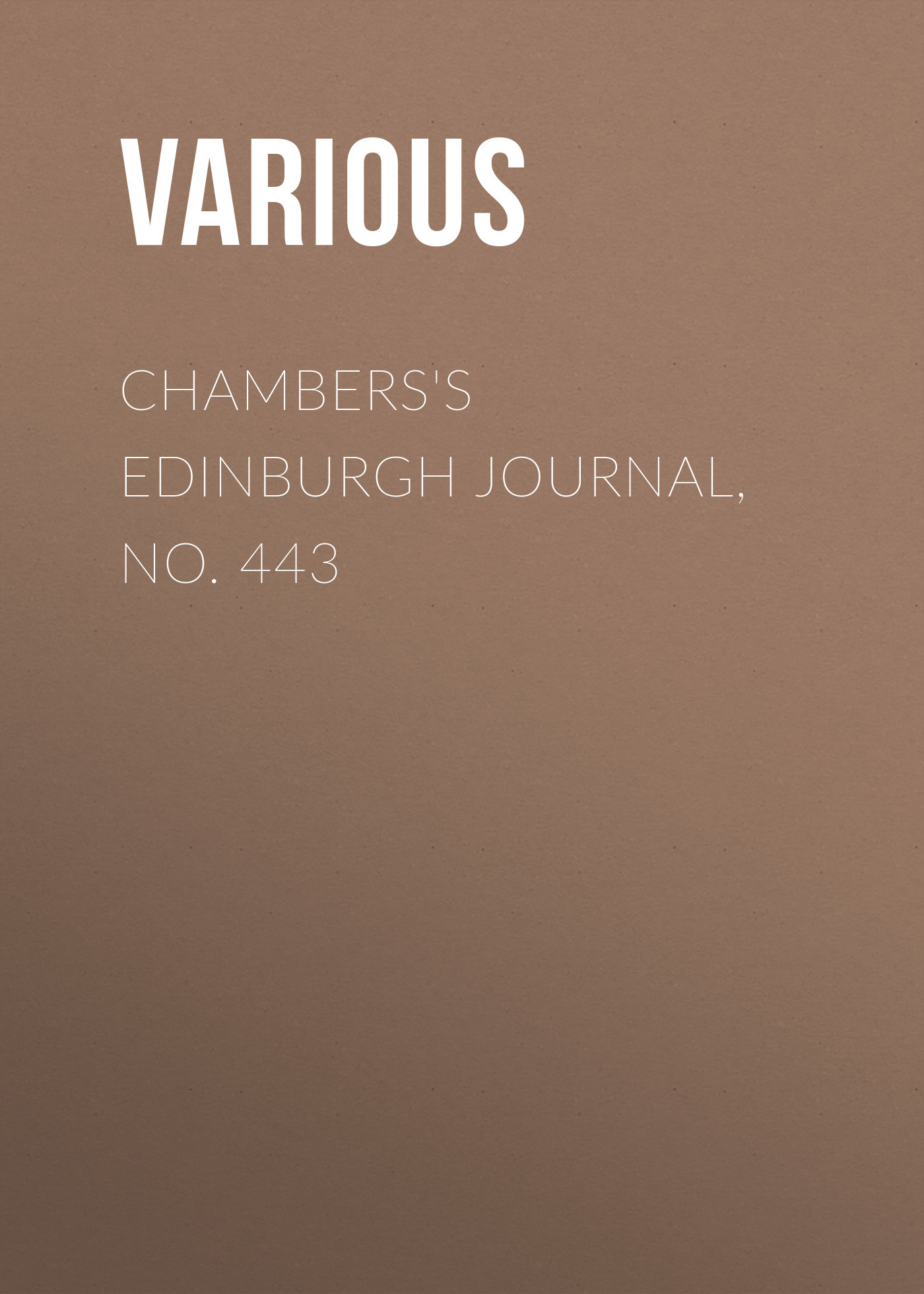 читать Chambers's Edinburgh Journal, No. 443